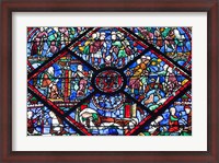 Framed Chartres Cathedral Stained Glass