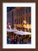 Framed French Flanders Cafes at Dusk