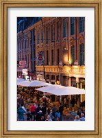 Framed French Flanders Cafes at Dusk