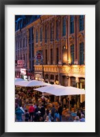 Framed French Flanders Cafes at Dusk