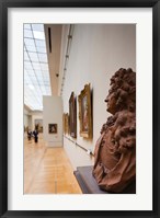 Framed 17th century bust, Palais de Beaux-Arts, Lille, France