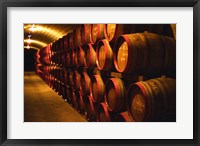 Framed Barrels of Tokaj Wine in Disznoko Cellars, Hungary