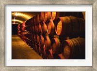 Framed Barrels of Tokaj Wine in Disznoko Cellars, Hungary