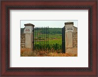 Framed Iron Gate to the Vineyard Clos Pitois