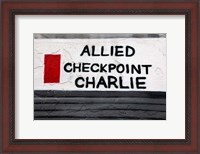 Framed Checkpoint Charlie of the Berlin Wall
