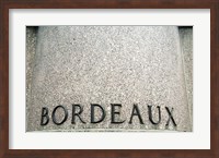 Framed Foot Pedestal of Statue, Bordeaux City