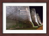 Framed Chateau d'Angers Castle at Night