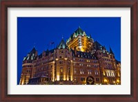 Framed Chateau Frontenac Hotel at Night