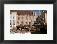 Framed Canal Cafe, Bruges, Belgium