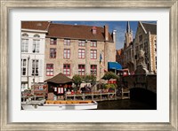 Framed Canal Cafe, Bruges, Belgium