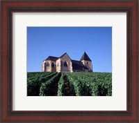 Framed Chavot Church and Vineyards, France