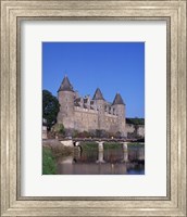 Framed Josselin Chateau and River Oust, Brittany, France