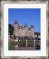 Framed Josselin Chateau and River Oust, Brittany, France