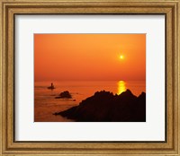 Framed Pointe du Raz at Sunset, Brittany, France