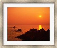 Framed Pointe du Raz at Sunset, Brittany, France