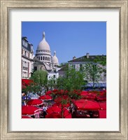 Framed Place Du Tertre, Montmartre, Paris, France