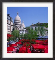 Framed Place Du Tertre, Montmartre, Paris, France