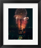 Framed Fireworks, Eiffel Tower, Paris, France