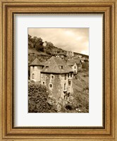 Framed Medieval houses, Aveyron, Conques, France