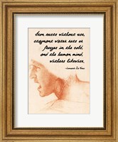 Framed Human Mind - Da Vinci Quote