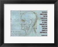 Framed To Develop a Complete Mind -Da Vinci Quote