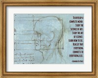 Framed To Develop a Complete Mind -Da Vinci Quote