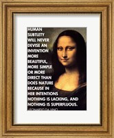 Framed Human Subtlety -Da Vinci Quote