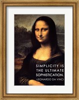 Framed Simplicity is the Ultimate Sophistication -Leonardo Da Vinci