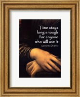Framed Time Stays -Da Vinci Quote
