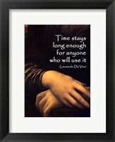 Framed Time Stays -Da Vinci Quote