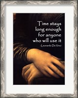 Framed Time Stays -Da Vinci Quote
