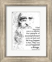 Framed People of Accomplishment -Da Vinci Quote