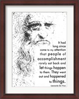 Framed People of Accomplishment -Da Vinci Quote