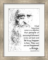 Framed People of Accomplishment -Da Vinci Quote