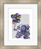 Framed Octopus and Puffer Fish Balloons