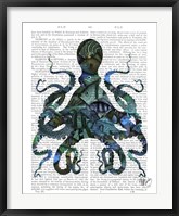 Framed Fishy Blue Octopus
