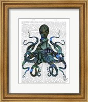 Framed Fishy Blue Octopus
