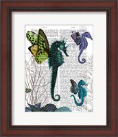 Framed Seahorse Trio With Wings