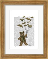 Framed Bear with Book Butterflies