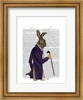 Framed Hare In Purple Coat