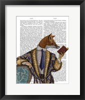 Book Reader Fox Framed Print