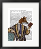 Framed Book Reader Fox