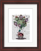 Framed Dodo in Teacup with Dragonflies