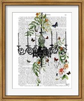 Framed Chandelier With Vines and Butterflies
