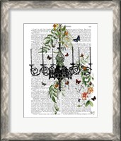 Framed Chandelier With Vines and Butterflies