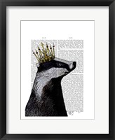 Framed Badger King I