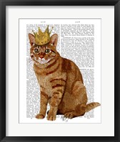 Framed Ginger Cat with Crown Full