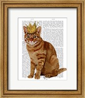 Framed Ginger Cat with Crown Full
