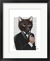 James Bond Cat Framed Print