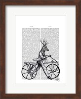 Framed Dandy Deer on Vintage Bicycle